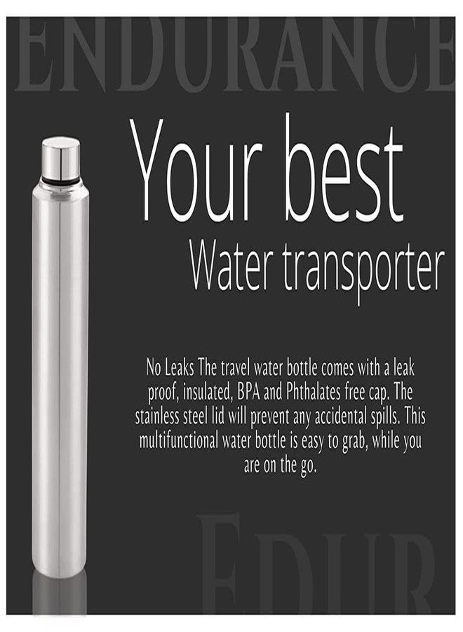 STEEPLE Stainless Steel Water Bottle 1000 ml Bottle | Fridge Bottle | Refrigerator Bottle | Water bottle For Kids | Gym | School 1litre (Pack Of 6) - Image 4